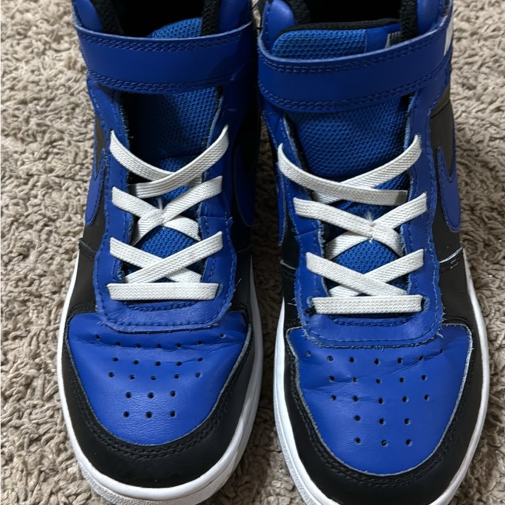 Nike Kids Blue and Black High-Top Sneakers